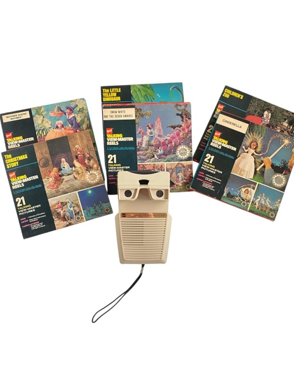 Vintage GAF Talking View Master Viewer & 6 Reel Pack Bundle 1970s Tested Working